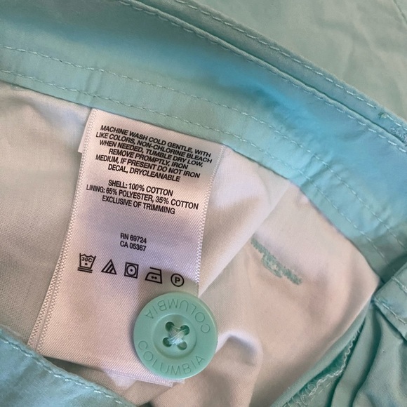 Columbia Men's Flat Front Shorts - Light Blue - Picture 5 of 10